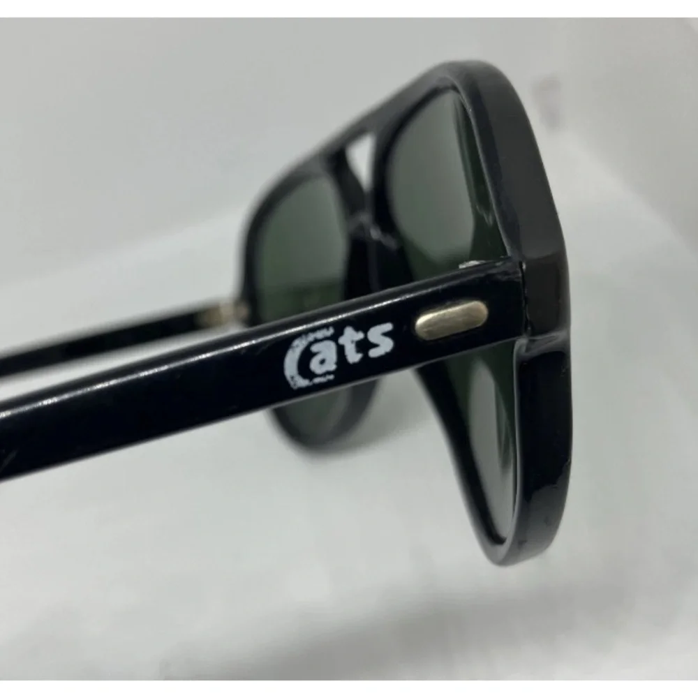 Vintage Ray-Ban Bausch & Lomb Cats Ski Aviator Black Sunglasses 70's France 145.